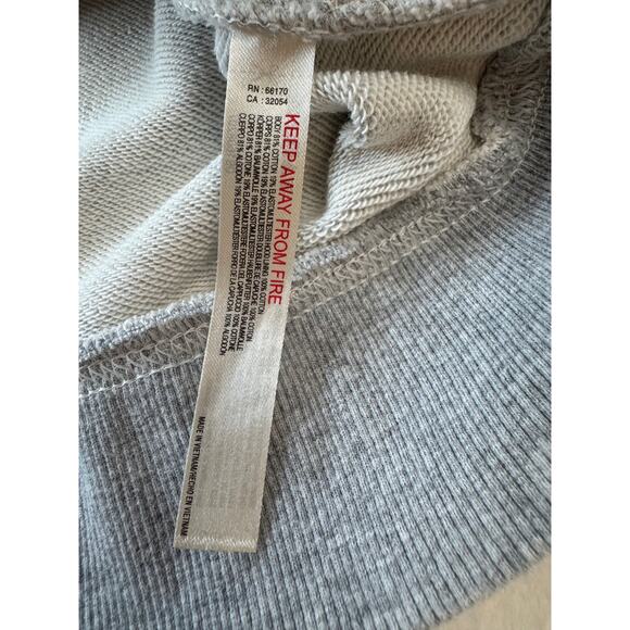 Free People Movement Hoodie Gray Marl Cotton Sweatshirt Size XS Oversized - Picture 10 of 11